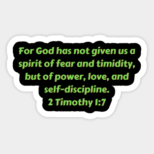 Bible Verse 2 Timothy 1:7 Sticker